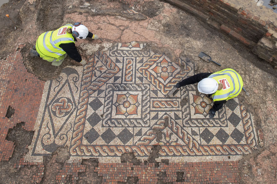 Largest area of Roman mosaic found in London for over 50 years uncovered near The Shard – Popular Archeology - Popular Archaeology